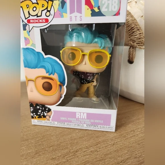 Funko Pop! BTS RM with Blue Hair and Yellow Glasses Dynamite - Picture 6 of 7